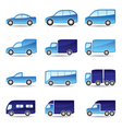 Road transport icon set vector image