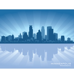 Minneapolis Minnesota skyline vector image