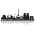 Paris France city skyline silhouette vector image