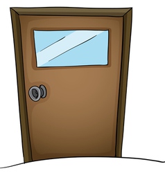 Wooden door vector image