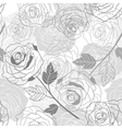 Floral background with roses seamless pattern vector image