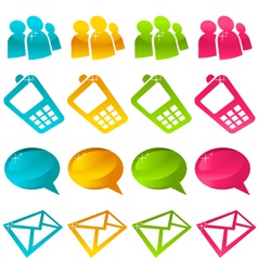 Sparkly social media icons Sparkly social media icons vector image