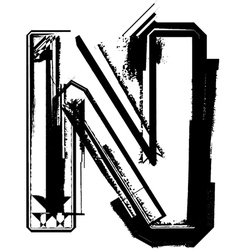 Grunge Font vector image