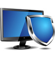Computer security shield vector image