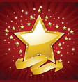 Gold superstar background vector image