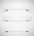 White Banners and Ribbons vector image