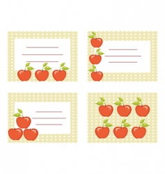 Apple cards Apple cards vector image