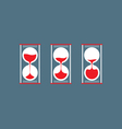 Three Step Of Hourglass Flat Design vector image