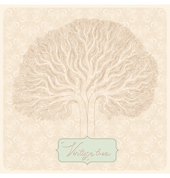 Vintage tree vector image