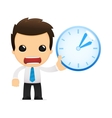 Funny cartoon office worker vector image