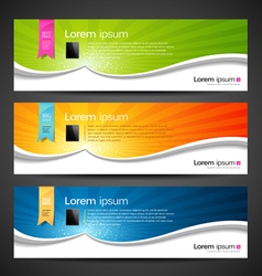 Banner design tablet vector image