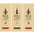 Three wine vector image