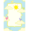 Birds in the clouds vector image