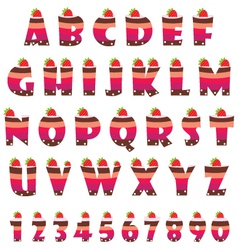 Sweet letters of the alphabet vector image