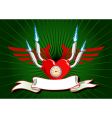 Heart with wings vector image