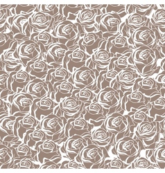 Floral background with roses seamless pattern vector image
