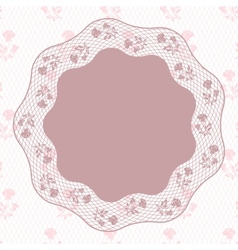 Vintage lace background ornamental flowers card vector image