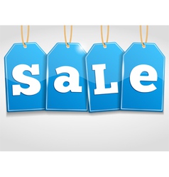 Blue Sale Tags vector image