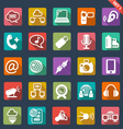 Flat icon set vector image