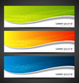 Banner modern wave design vector image