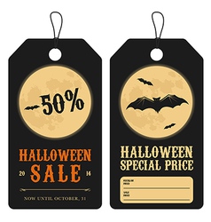 Halloween special sale price tags vector image