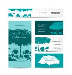 Business card design tropical resort vector image