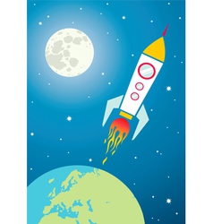 Spacecraft in space vector image