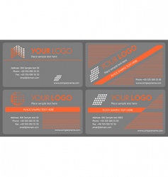 Business card set vector image