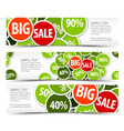 Spring horizontal banners vector image