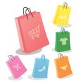 Six shopping bags vector image