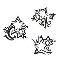 Stars tattoos vector image