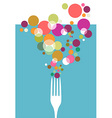 Cutlery restaurant menu design vector image