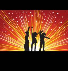 Females dancing vector image