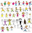 Child like drawings vector image