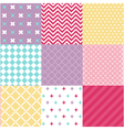 Seamless patterns with fabric texture vector image