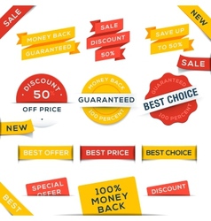 Set of badges and stickers vector image