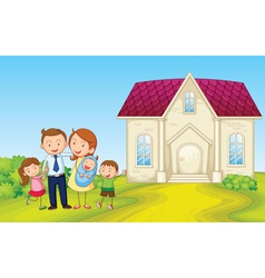 Cartoon Family House vector image