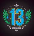 Grunge 13 Number vector image