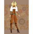 Steampunk girl vector image