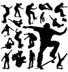 Skateboarding vector image
