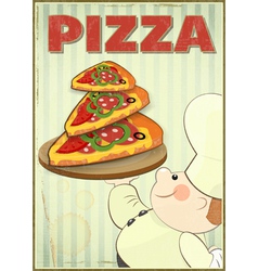 Pizza and Chef vector image