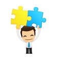 Funny cartoon office worker vector image