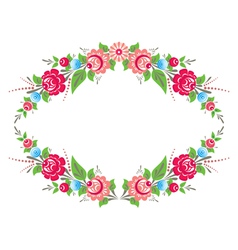 Colorful floral frame vector image