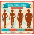 Body mass index retro poster vector image