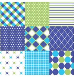 Seamless patterns with fabric texture vector image