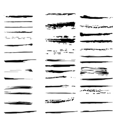 Collection of design elements Grunge brush strokes vector image