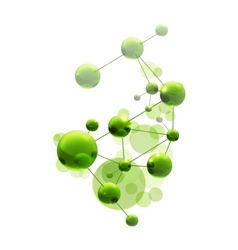 Green molecule vector image