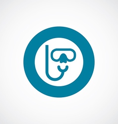 Diving mask icon bold blue circle border Diving mask icon bold blue circle border vector image