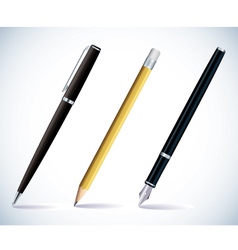 Pencil and pens vector image