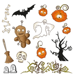 Halloween design elements Halloween design elements vector image